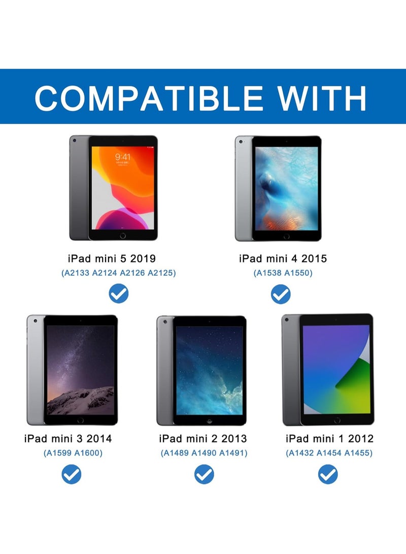 دوسالا حافظة دوارة لجهاز iPad Mini 4 2015 (الجيل الرابع مقاس 7.9 بوصة) مع حامل قلم، دوران 360 درجة، واقي رقيق بغطاء شفاف، وظيفة الاستيقاظ/النوم التلقائية (iPad Mini 4) - Image 2