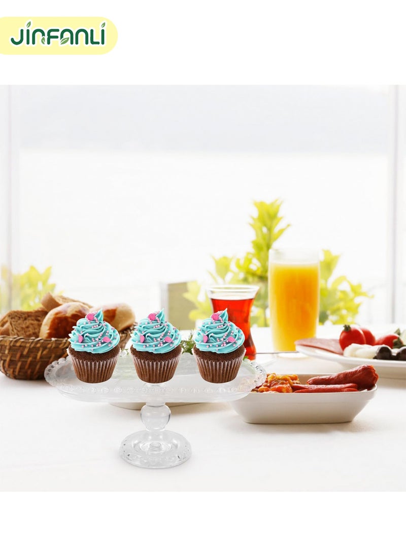 جين فان ل أنا صينية فاكهة مع قاعدة: طبق عرض للوجبات الخفيفة والحلوى على الطراز الأوروبي، صينية مقبلات زجاجية، طبق طعام مزخرف للحفلات وحفلات الزفاف ومناسبات العطلات - Image 4