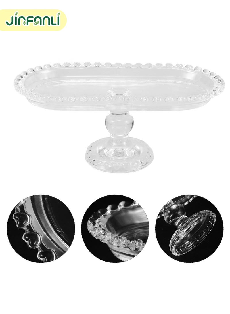 جين فان ل أنا صينية فاكهة مع قاعدة: طبق عرض للوجبات الخفيفة والحلوى على الطراز الأوروبي، صينية مقبلات زجاجية، طبق طعام مزخرف للحفلات وحفلات الزفاف ومناسبات العطلات - Image 5