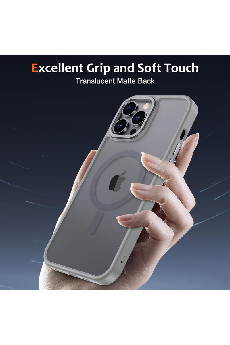 Denx Magnetic Case for iPhone 12 Pro Max, Compatible iphone 12 Pro Max with MagSafe, Translucent Matte Back Slim Shockproof Phone Cover (Natural Titanium) - Image 5