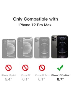 Denx Magnetic Case for iPhone 12 Pro Max, Compatible iphone 12 Pro Max with MagSafe, Translucent Matte Back Slim Shockproof Phone Cover (Grey)  - Image 2