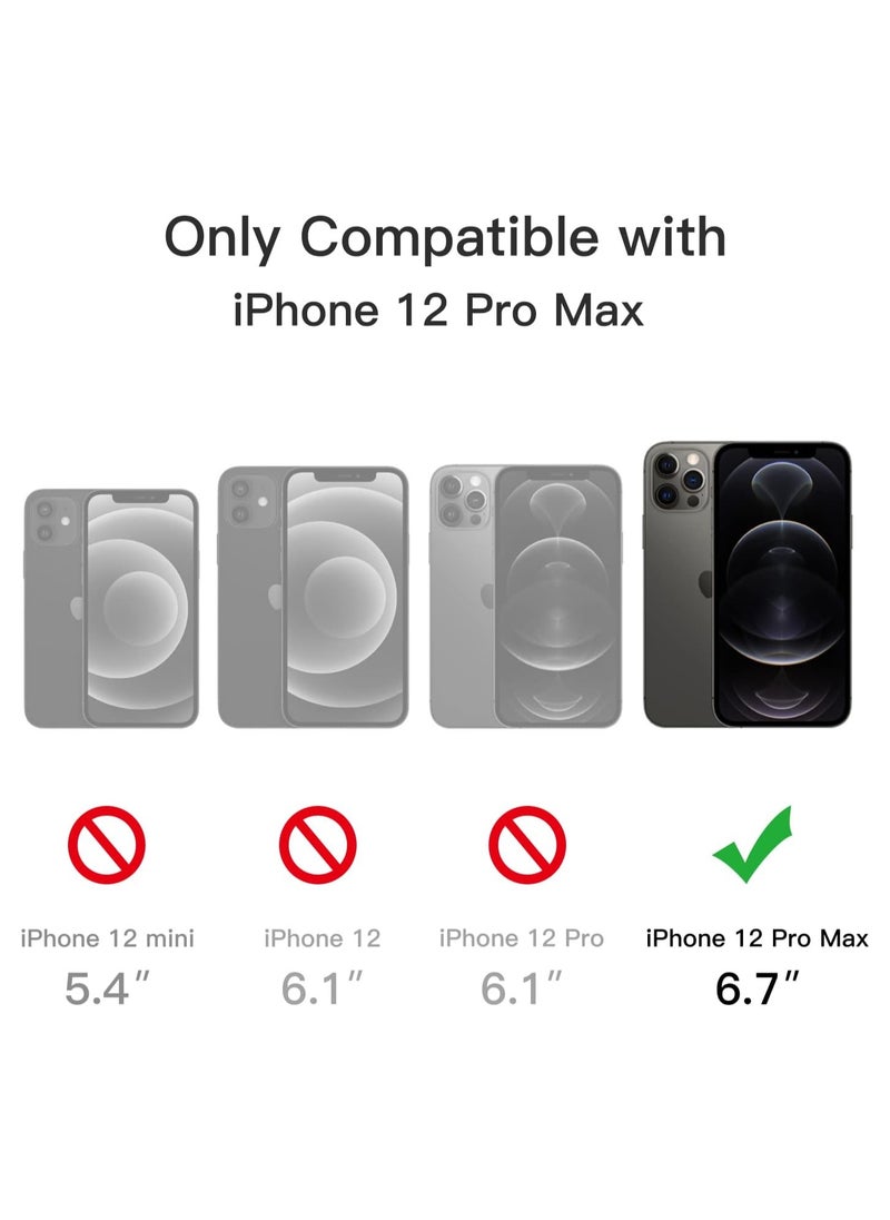Denx Magnetic Case for iPhone 12 Pro Max, Compatible iphone 12 Pro Max with MagSafe, Translucent Matte Back Slim Shockproof Phone Cover (Grey)  - Image 2