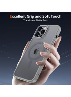 Denx Magnetic Case for iPhone 12 Pro Max, Compatible iphone 12 Pro Max with MagSafe, Translucent Matte Back Slim Shockproof Phone Cover (Grey)  - Image 5