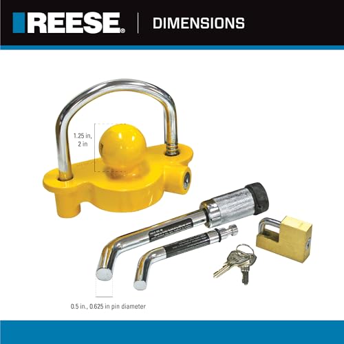 Reese Towpower 7014700 Tow 'N Store Lock Kit, Yellow - Image 2