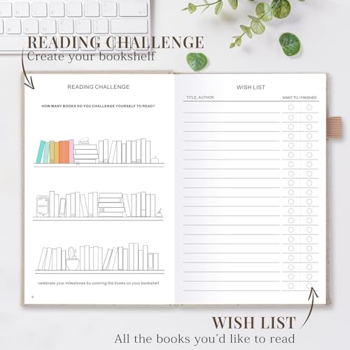 JUBTIC Reading Journal - Book Journal Reading Log for Review and Track Your Reading Progress - Gift Book Accessories for Book Lovers and Voracious Readers - 75 Books，A5 Size (Beige) - Image 4