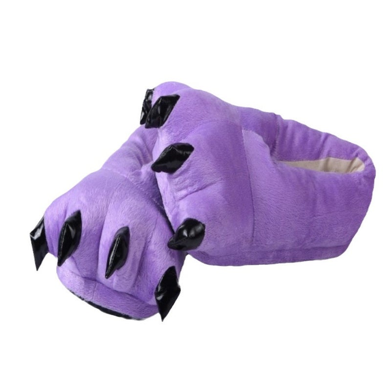 Claw shoes autumn and winter with men and women manufacturers wholesale fleece-lined thickened bag root multicolor explosions home plus size slippers Tiger pattern claw shoes - Image 4