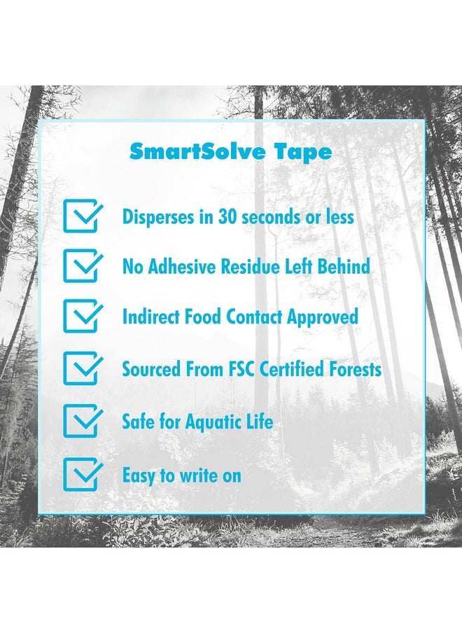 SmartSolve - Water Soluble Tape 1” X 30 Yards Dissolves Quickly In Water Self Adhesive Mask For Hydrographics & Double Dipping Crafts & Labels Biodegradable Eco Friendly - Image 1