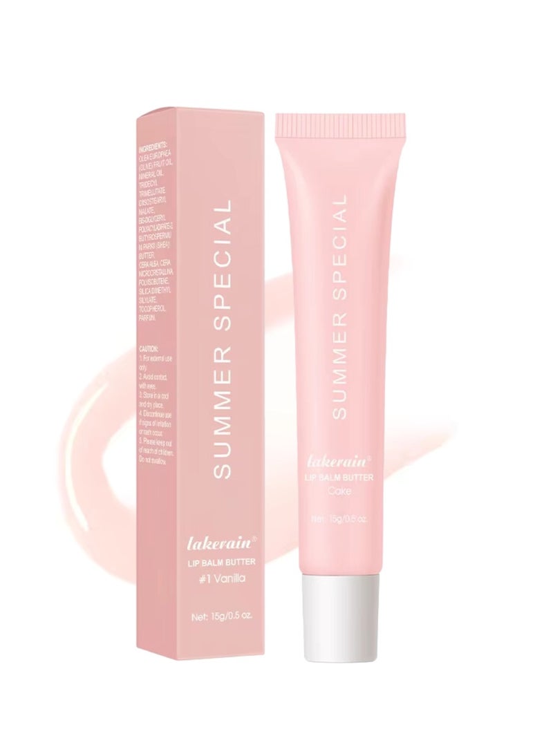 lakerain Summer Special Lip Butter Balm Non Greasy Soothes Dry Lip Care Oil Moisturizing Lightweight Summer Lip Balm for Dark and Dry Lips Hydrating and Nourishing Lip Gloss 15g Cake 04 - Image 1
