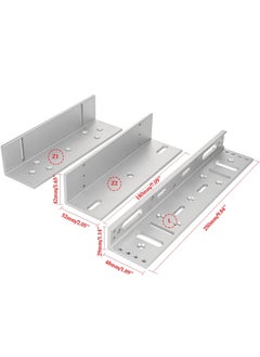 GOMETY Z and L Bracket for 280KG 600LBS Holding Force Electromagnet Lock Single Door Access Control Electric Magnetic Door Lock  - Image 4