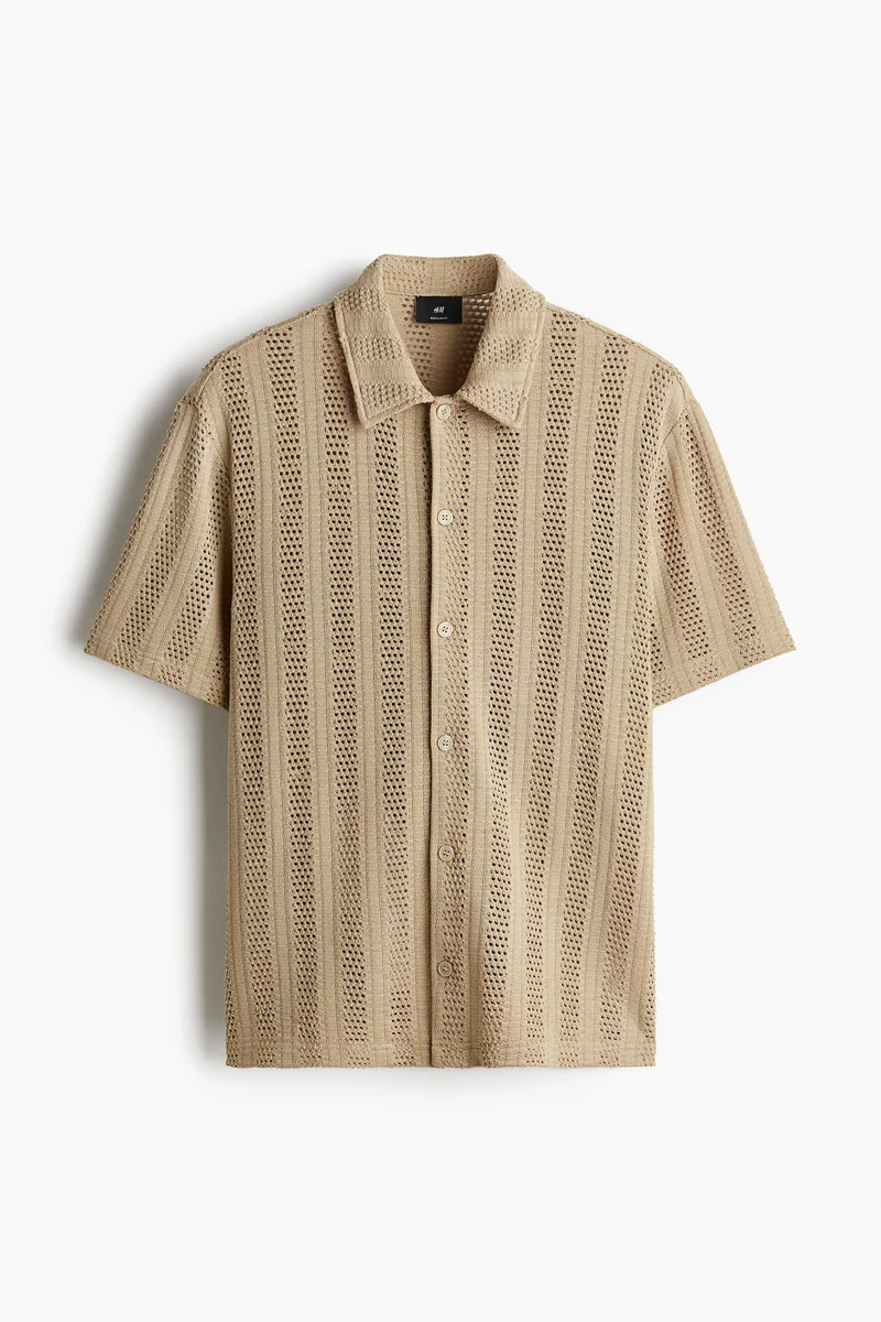 H&M Regular Fit Jacquard-Knit Shirt