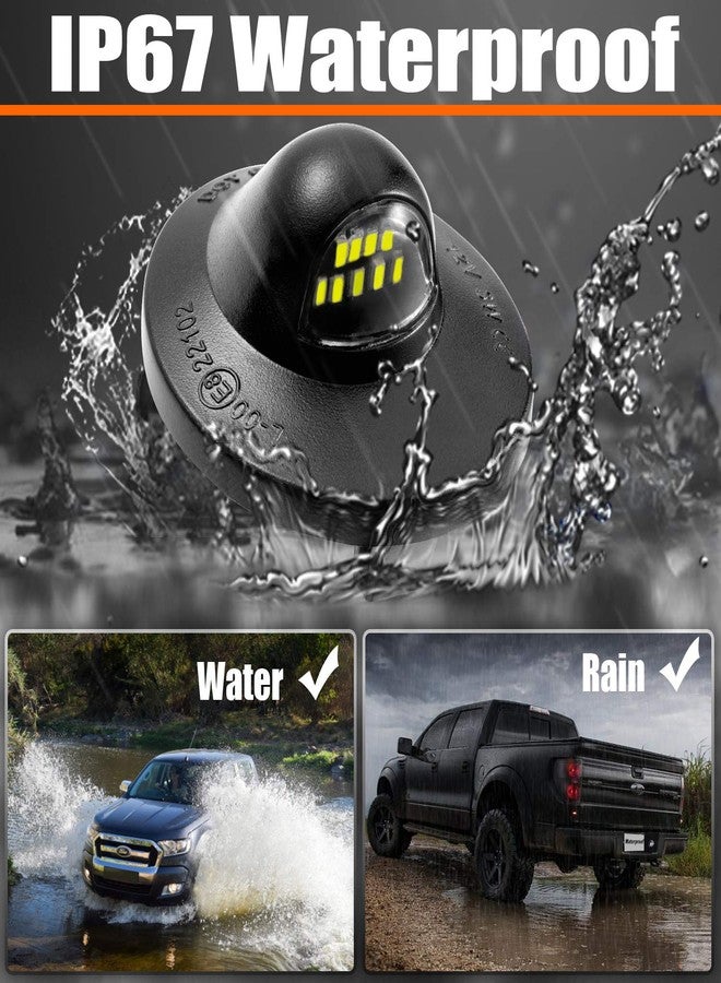 CZC AUTO مصباح لوحة ترخيص LED من CZC AUTO، عبوة من قطعتين، مناسب لسيارات فورد F150، F250، F350، F450، F550، سوبر ديوتي، رينجر، بيك أب، إكسبلورر، برونكو، إكسكيرجن، إكسبيديشن، 6500 كلفن، أبيض فائق السطوع - Image 5
