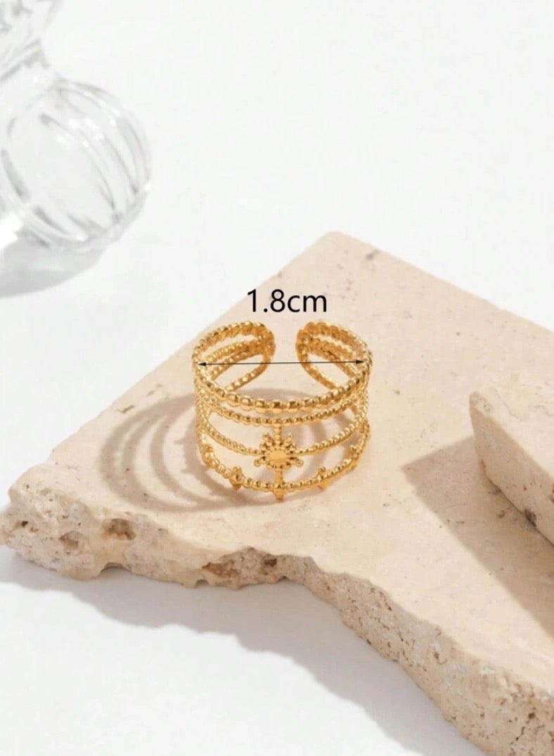 Equal Stainless Steel Gold Plated Ring For Women One Size - Image 5