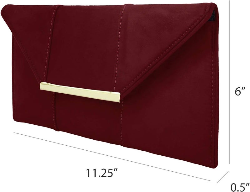 JNB Faux Microsuede Envelope Clutch - Image 3