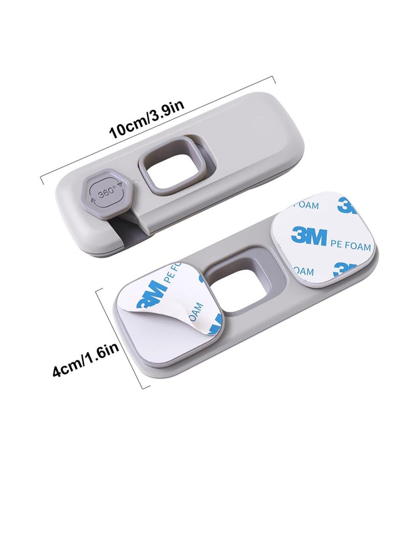Flushrenic 5 Pcs Childproof Refrigerator Lock,Cupboard Locks for Children,Fridge Locks for Kids with Sticky Adhesive Pads, Child Safety Locks for Doors,Oven Lock ,Baby Cabinet Locks. - Image 2