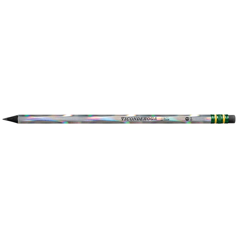 Ticonderoga Noir Black Wood-Cased #2 Pencils, Holographic Design, 12 Count - Image 2