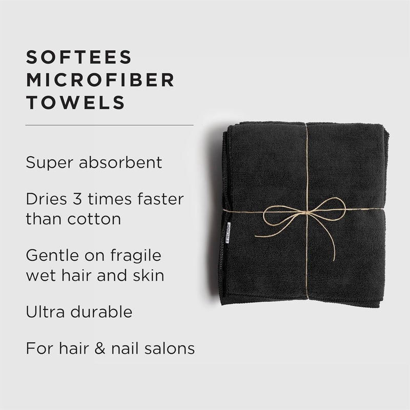 Fromm Softees Microfiber Towels - Navy, 16 x 29 Inch, Pack of 10 - Image 2