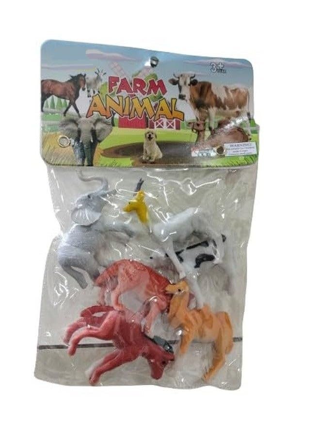 YUIOP - Realistic Farm Animal Set for Kids - 6-Piece Set – Includes Dog, Elephant, Camel, Cow, Goat, and Horse - Educational Toy Set (Farm Animals (6 Pcs Pack)) - Image 3