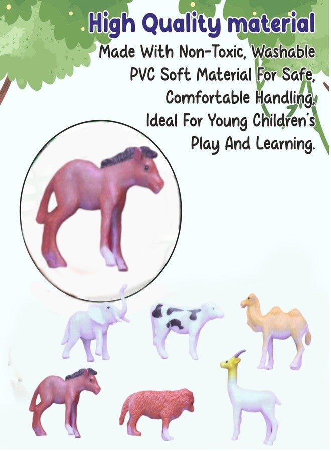 YUIOP - Realistic Farm Animal Set for Kids - 6-Piece Set – Includes Dog, Elephant, Camel, Cow, Goat, and Horse - Educational Toy Set (Farm Animals (6 Pcs Pack)) - Image 4
