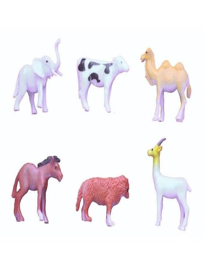 YUIOP - Realistic Farm Animal Set for Kids - 6-Piece Set – Includes Dog, Elephant, Camel, Cow, Goat, and Horse - Educational Toy Set (Farm Animals (6 Pcs Pack)) - Image 1