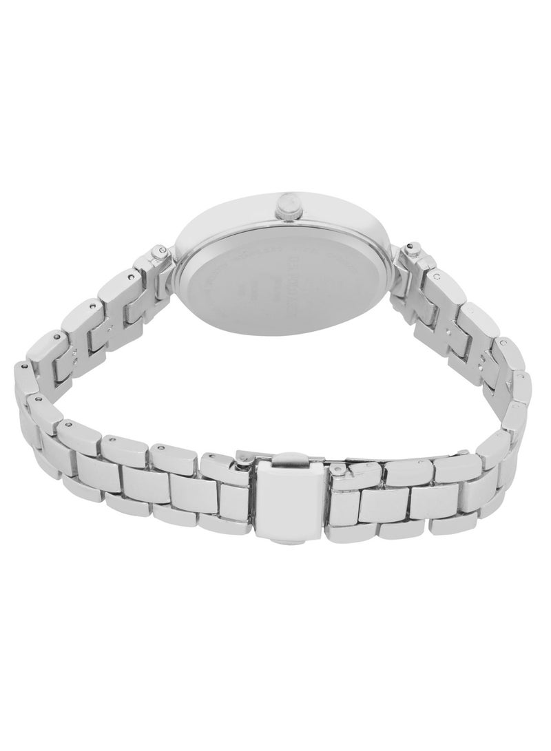 U.S. Polo Assn. Women's Quartz Analog Silver plated watch and bracelet set - Image 4