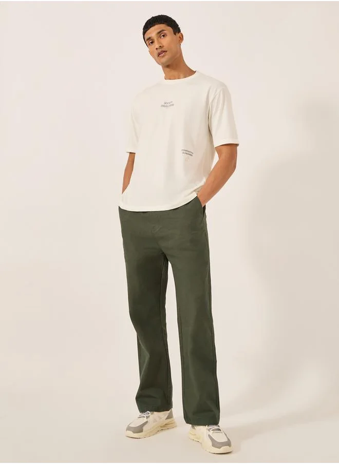 ستايلي Oversized Ripstop Open Hem Joggers