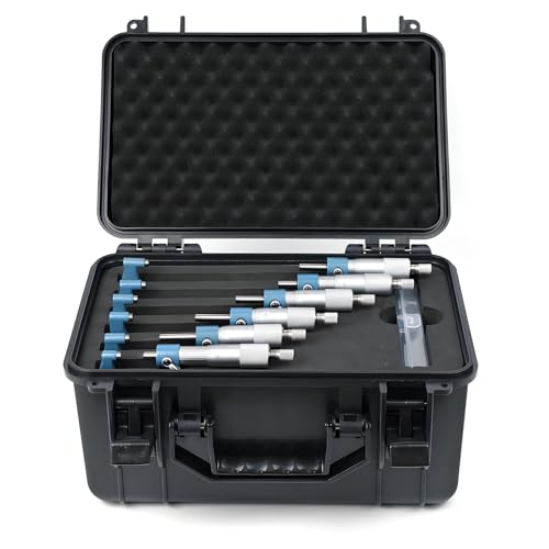 HDLNKAK 0-6 inch Outer Diameter Micrometer Set, 6-Piece high-Precision Micrometer Tool Set, Equipped with 0.0001 inch Scale and Tungsten Carbide tip, Comes with a Sturdy Portable Carrying case. - Image 3