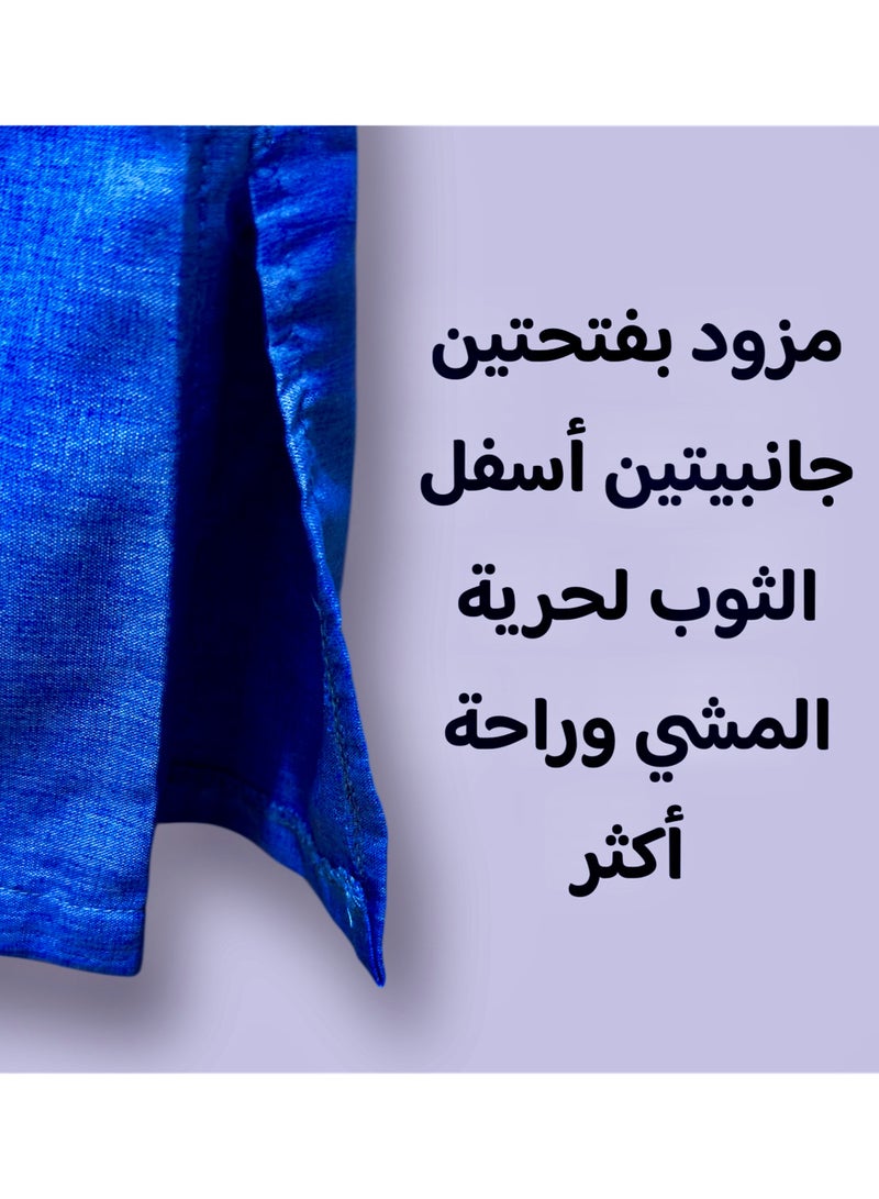 Men's Shirt, Nightgown, Moroccan Robe, Comfortable Men's Gifts Luxury Men's House Robe for Comfort Moroccan Shirt, Men's Summer Shirt, Short Sleeve Shirt, Men's Robe Comfortable Men's Gifts - Image 3