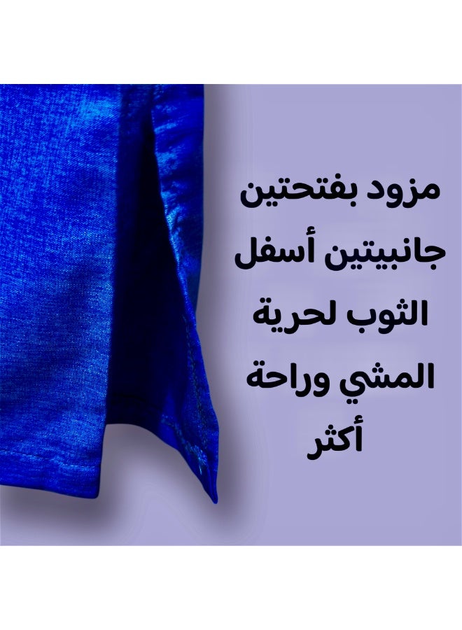 Men's Shirt, Nightgown, Moroccan Robe, Comfortable Men's Gifts Luxury Men's House Robe for Comfort Moroccan Shirt, Men's Summer Shirt, Short Sleeve Shirt, Men's Robe Comfortable Men's Gifts - Image 2