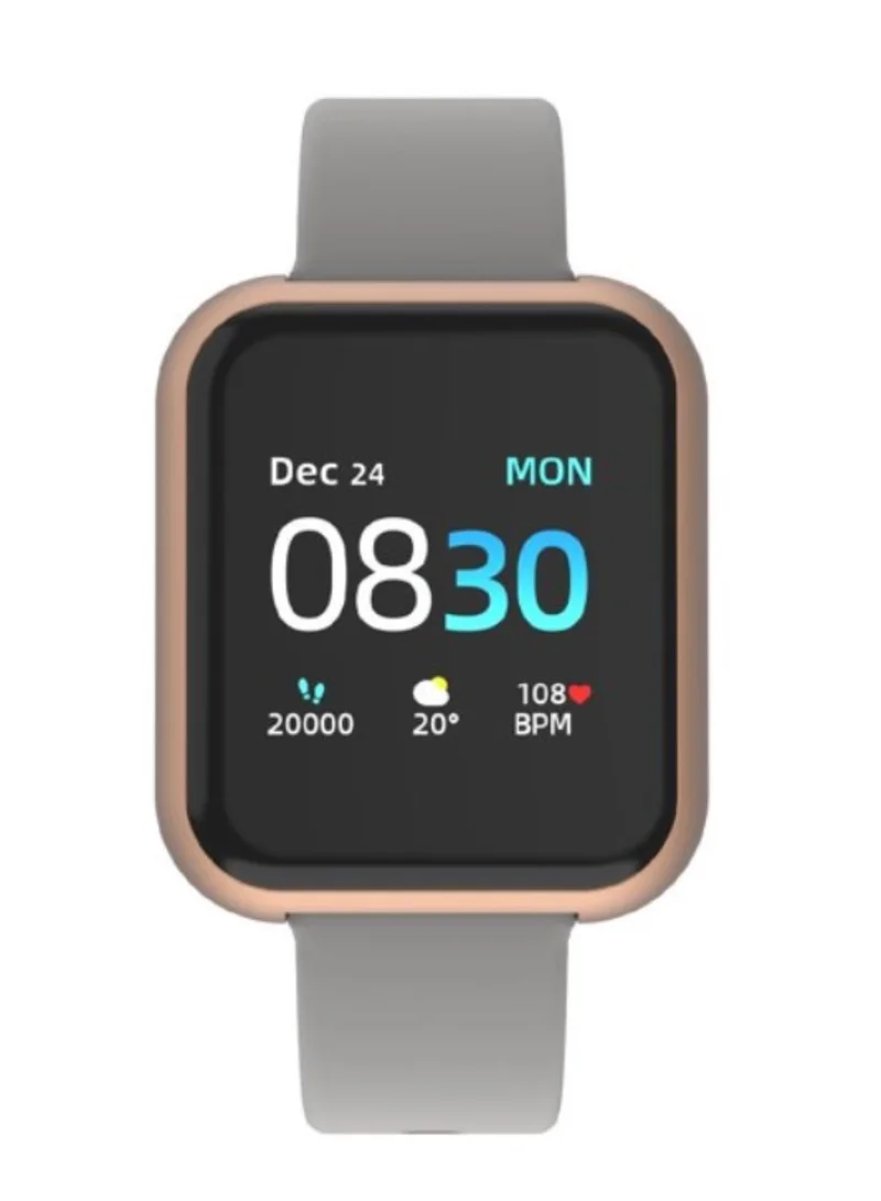 iTouch iTouch Unisex Interactive Air 3 Watch Rosegold/Grey with Silicone Strap, 500009R-0-42-C04