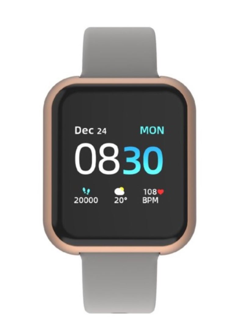 آي تاتش ساعة آي تاتش يونيسكس تفاعلية إير  روز جولدرمادي بحزام سيليكون - Image 1