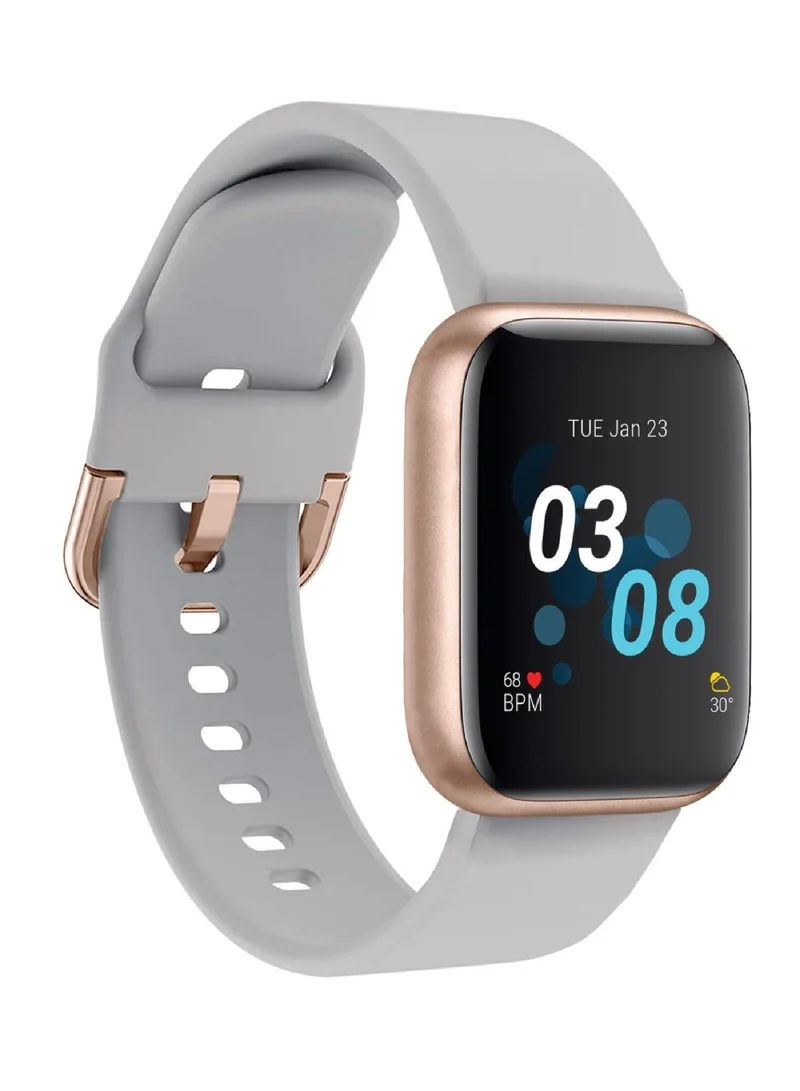 iTouch iTouch Unisex Interactive Air 3 Watch Rosegold/Grey with Silicone Strap, 500009R-0-42-C04