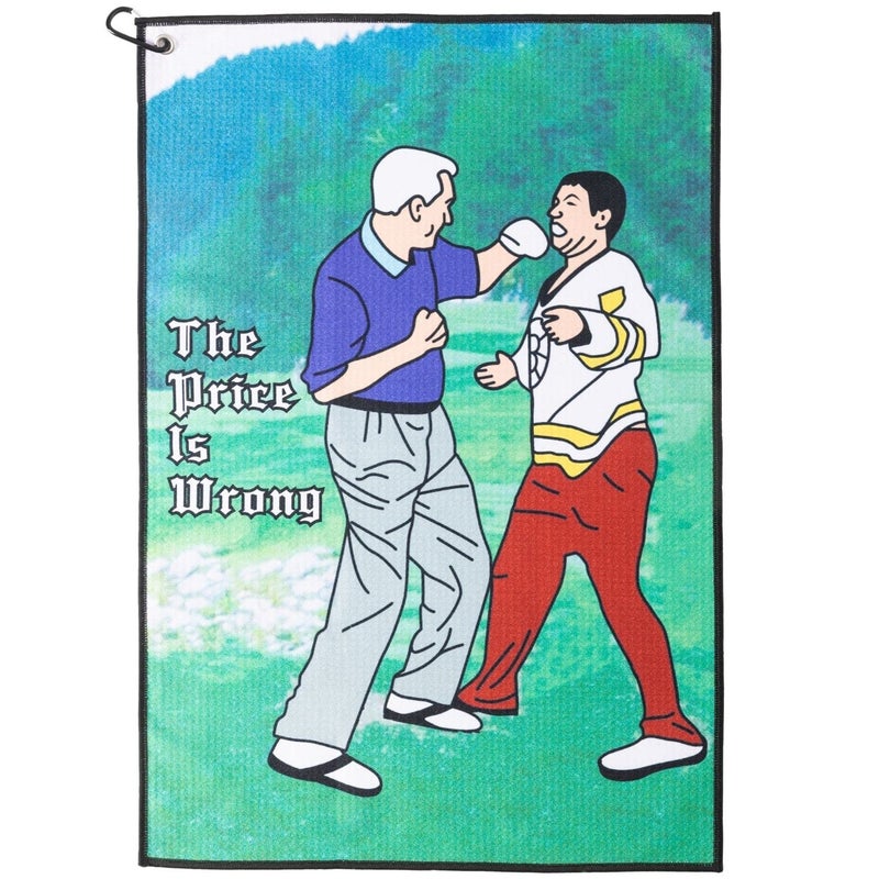 Artpreti Funny Golf Towel Printed Golf Towels for Golf Bags with Clip Golf Gift for Men Husband Boyfriend Dad Birthday Gifts for Golf Fan  The Price is Wrong Greenthe Price is Wrong