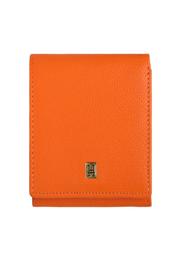 HIROSHI Genuine Leather Ladies Bi-Fold Compact Purse - Image 1