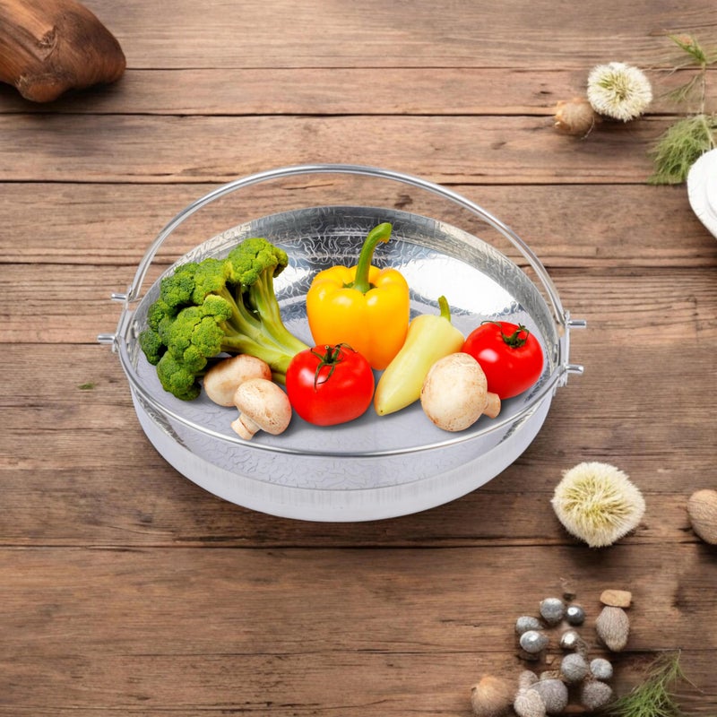 SHREESAMP SHREESAMP Ultra-Durable Stainless Steel Steam Bowl with Ergonomic Cool-Touch Handle for Effortless Cooking, and All-Purpose Food Preparation | Perfect for Vegetables, Seafood, Dumplings, and More!  - Image 2