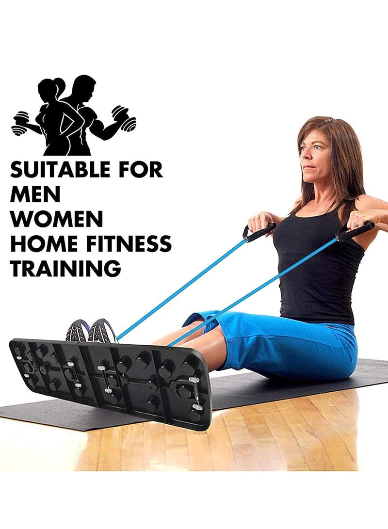 MIXDE Push Up Board, 23 in 1 Multifunctional Muscle Board with Resistance Bands Foldable Portable Home Workout Equipment for Muscle Training Fitness Exercise - Image 5