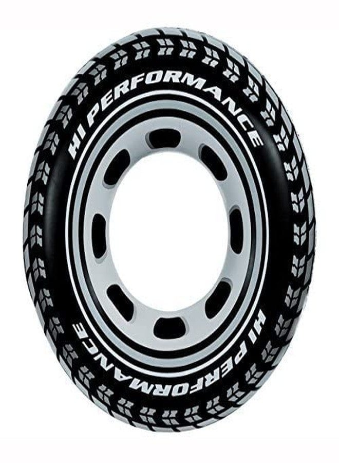 SOLDRIGHT SHOP Tire Swimming Pool Ring | Unisex Inflatable Float for Adults & Kids, Durable, Comfortable | Perfect for Relaxing | Light Swimming & Summer Fun | Easy to Inflate (1 Pcs.) - Image 3