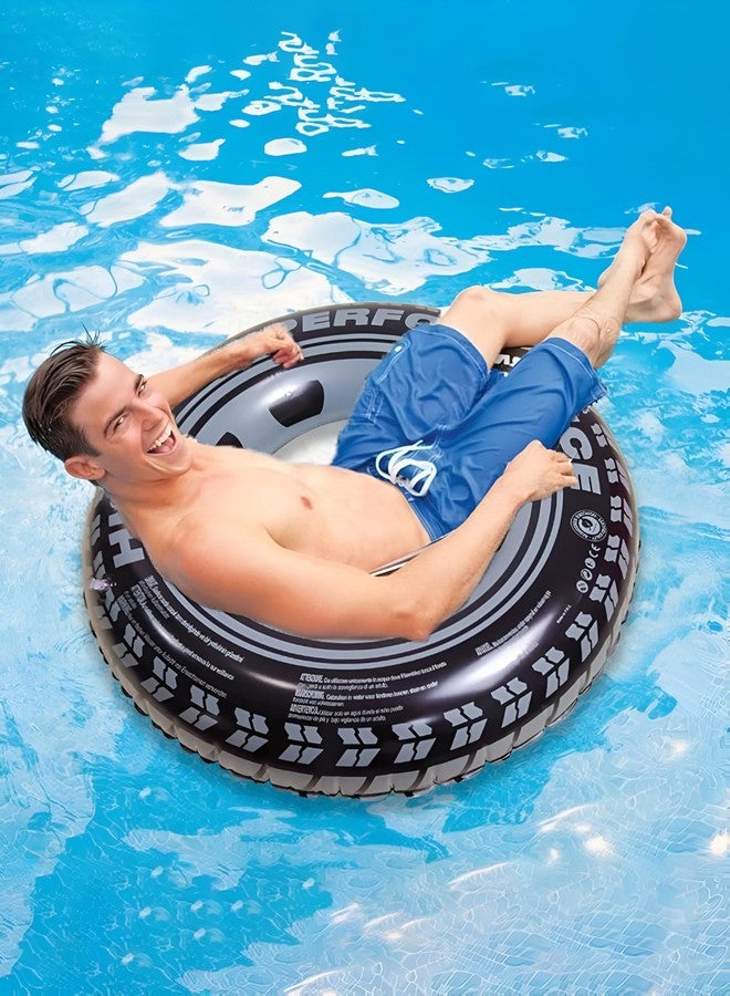 SOLDRIGHT SHOP Tire Swimming Pool Ring | Unisex Inflatable Float for Adults & Kids, Durable, Comfortable | Perfect for Relaxing | Light Swimming & Summer Fun | Easy to Inflate (1 Pcs.) - Image 1