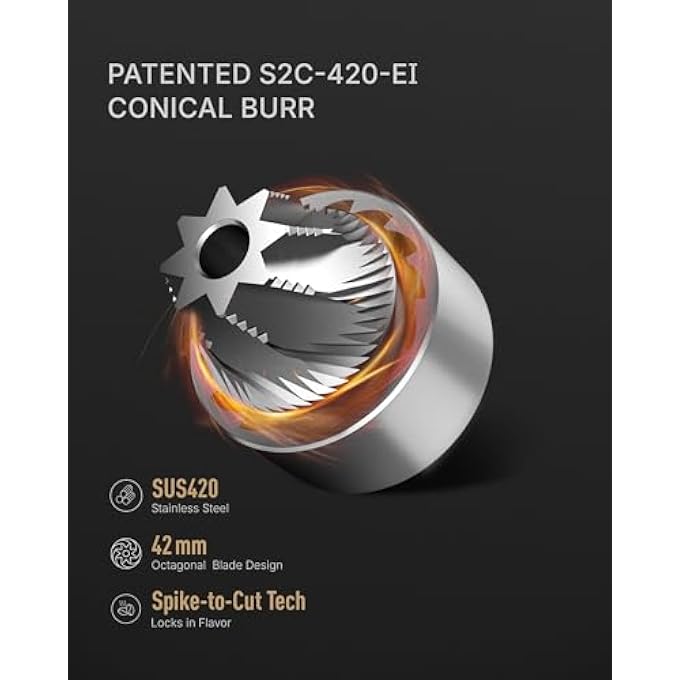 تايم مور مطحنة القهوة الرقمية Whirly 01S بلاك - Image 3