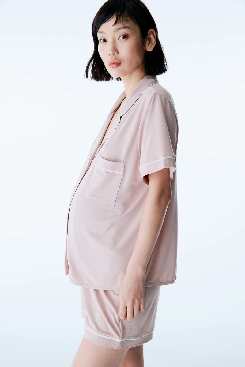 H&M Pink Dusty Light MAMA Before & After Pyjamas for Women | Best Price UAE