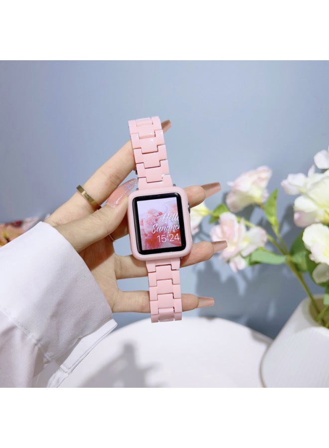 Loquat Suitable For Applewatch Candy Strap Iwatch7 Color Resin Three Strains S8 Strap For Apple Watch 6/5-Color:purple Case-Exterior Dimension:38mm  - Image 2
