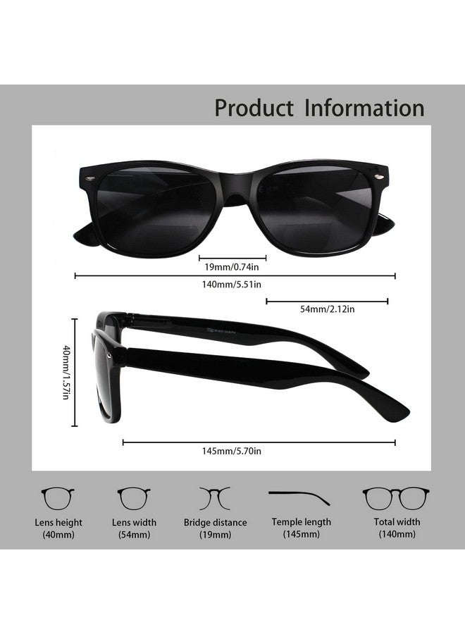 Sumkyle 4 Pack Bifocal Reading Glasses Grey Lens Spring Hinge Outdoor Sunglasses Fashion Bifocal Sun Readers For Men Women - Image 2
