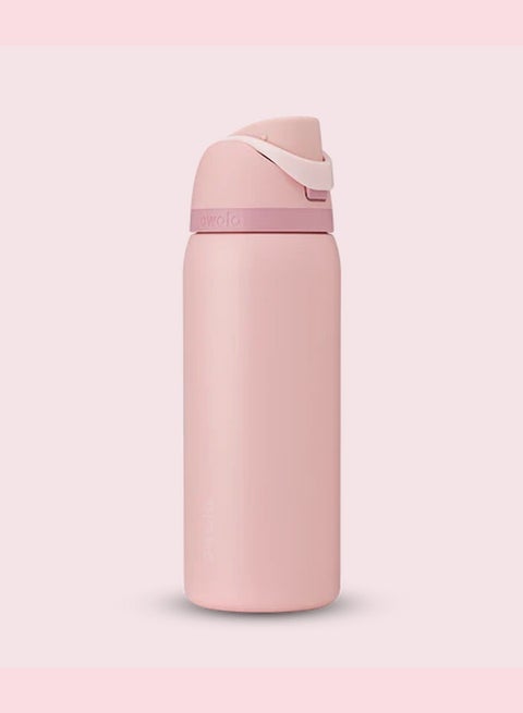 (Rose Quartz 32OZ)Insulated Stainless Steel Water Bottle With Straw For Sports Travel And School BPA Free Sports Water Bottle