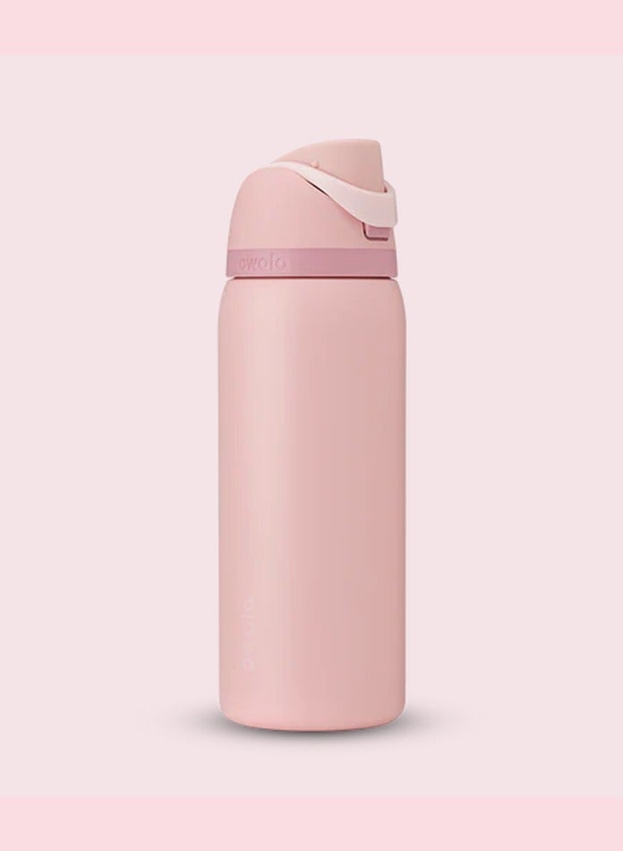 Owala (Rose Quartz 32OZ)Insulated Stainless Steel Water Bottle With Straw For Sports Travel And School BPA Free Sports Water Bottle - Image 1