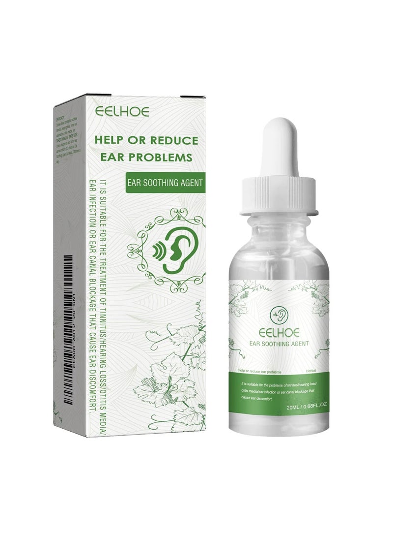 EELHOE Ear Soothing Agent, Natural Organic Herbal Drops, Organic Tinnitus Relief Swimmer Ear Drops, Ear Soothing Herbal Drops To Improve Hearing Reduce Tinnitus, (20ml) - Image 1