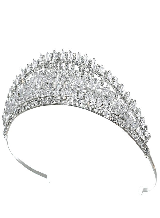 SAMKY Bridal Tiara Crown with Rhinestone Wedding Headpiece Bride's Crystal Hair Accessories for Woman - Image 2