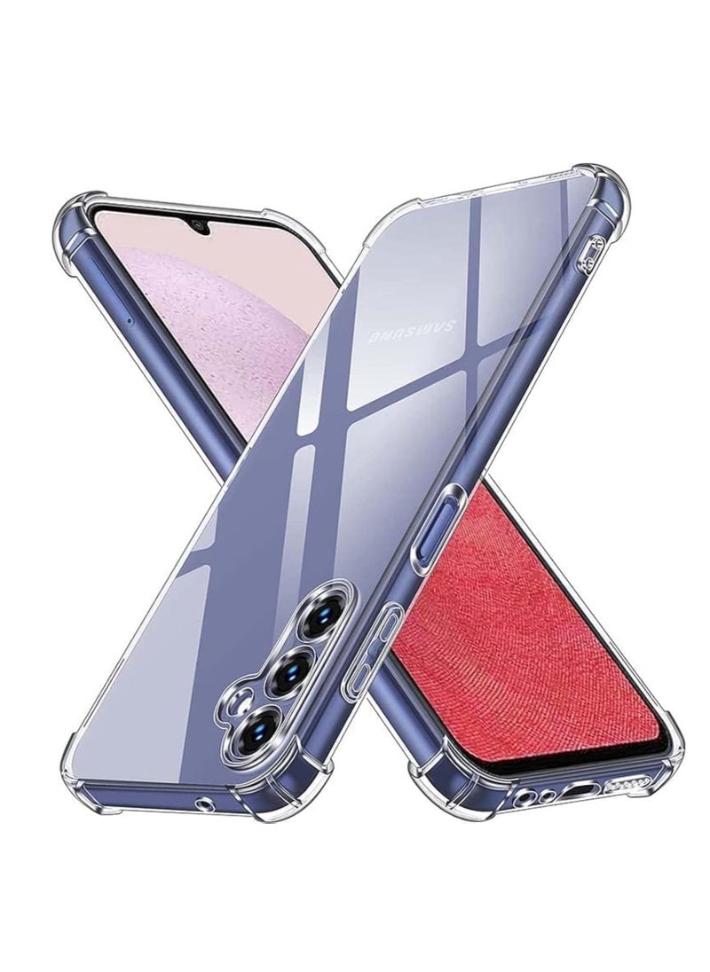ماركة غير محددة - جراب خلفي شفاف لهاتف Samsung Galaxy A04S / Galaxy A13 5G ، جراب شفاف ممتص للصدمات وغطاء ممتص للصدمات وإطار مقوى من مادة TPU - Image 1