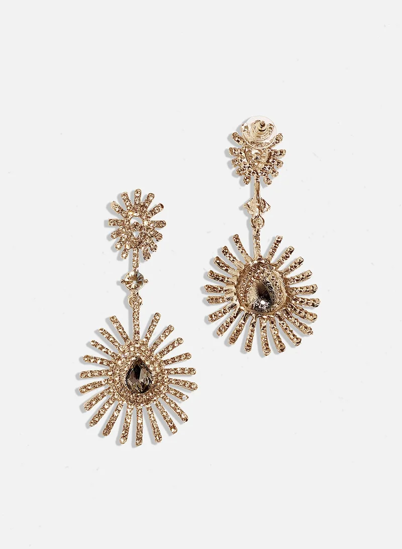 SOHI Maxi Crystal Artificial Drop Earring Jewellery