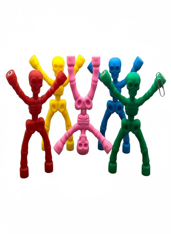 MAGMEN Magnetic Fidget Toy 5pc - Airplane Travel Toy & Road Trip Boredom Buster - Quiet Sensory Toy for Kids - Magnetic Action Figures in Portable Play-Surface Tin - Image 1