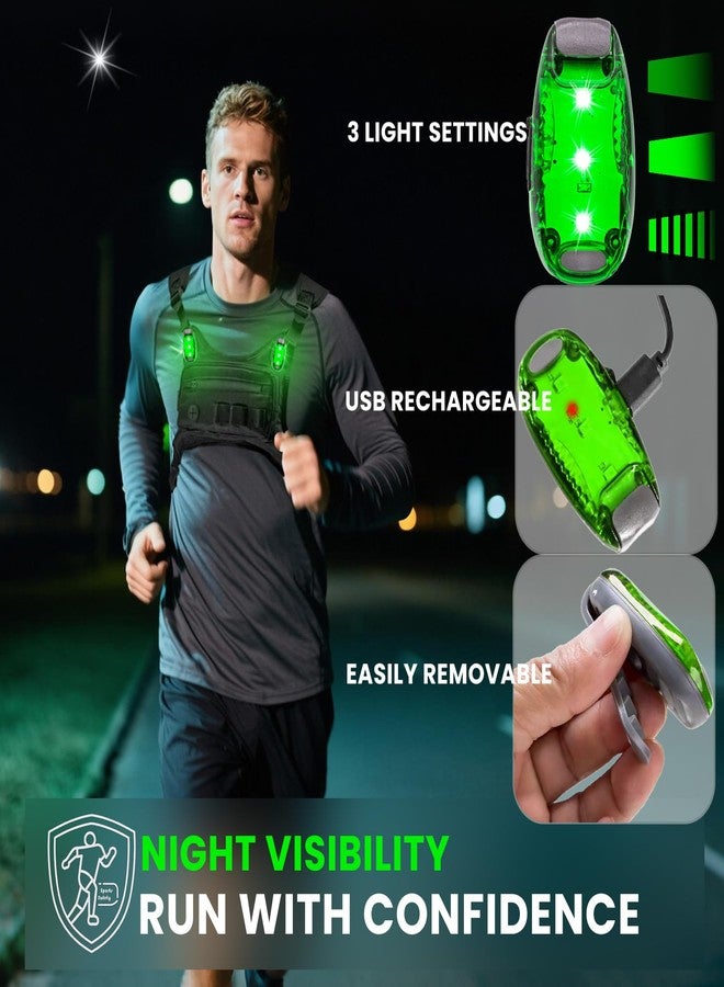 OMKHE Running Chest Pack with Light, Chest Packs for Phone Holder, Edc Bag for Running, Lightweight Extra Storage Sports Chest Pouch for Runners Cycling Motorcycle Hiking - Image 3