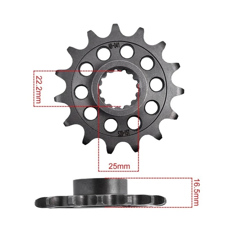 Motorcycle Front And Rear Sprocket Set 46T 15T 520 Pitch Front Color - Image 3